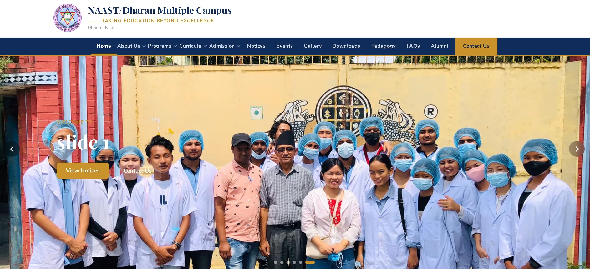 NAAST/Dharan Multiple Campus — Web Development Project by SudamHub Nepal